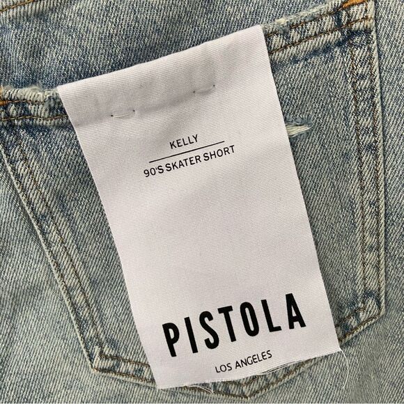 NWT Pistola Kelly 90s Skater Denim Shorts size 27 - Picture 8 of 11